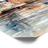 Spot Polen Waterverf Schilderij Reizen Poster (Hoek)