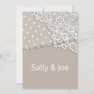 SPOT SEPIA Lace Diamond Wedding Bronze Kaart