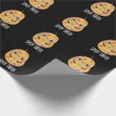 Spot-tato Funny Potato Pun Dark BG Cadeaupapier (Hoek)
