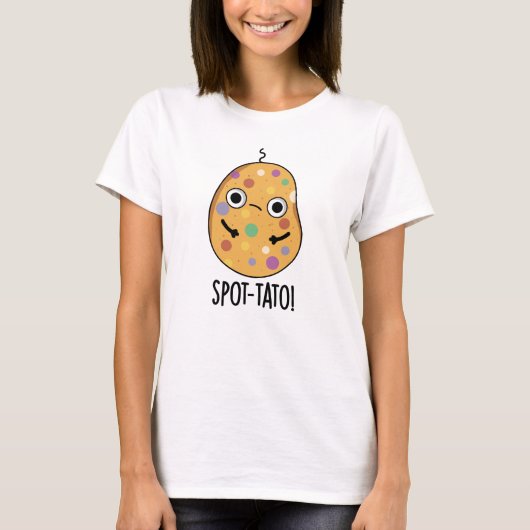 Spot-tato Funny Potato Pun T-shirt (Voorkant)