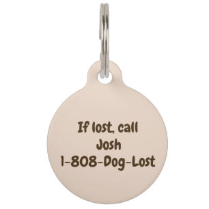 Spotbruin aanpasbaar label ID-hond Huisdierpenning