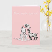 Spotdalmation & lamb 'Mam, je bent op' kaart (Gele Bloem)