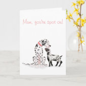 Spotdalmation & lamb 'Mam, je bent op' kaart (Gele Bloem)