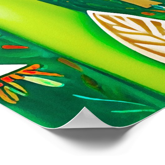 Spoted Fawn in een Fantasy Forest Setting Poster (Hoek)