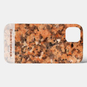 Spotet Rock Structure Dotted Pattern met Name Case-Mate iPhone Case (Achterkant (horizontaal))