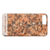 Spotet Rock Structure Dotted Pattern met Name Case-Mate iPhone Case (Achterkant (Horizontaal))