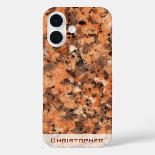 Spotet Rock Structure Dotted Pattern met Name Case-Mate iPhone Case (Achterkant)
