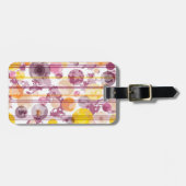 Spotgestreept wit patroon bagagelabel (Voorkant horizontaal)