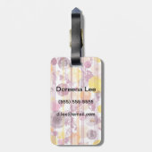 Spotgestreept wit patroon bagagelabel (Achterkant verticaal)