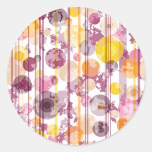 Spotgestreept wit patroon ronde sticker