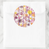 Spotgestreept wit patroon ronde sticker (Tas)