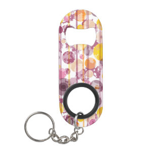 Spotgestreept wit patroon sleutelhanger flessenopener