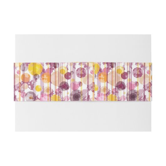 Spotgestreept wit patroon uitnodigingen wikkel (Achterkant Voorbeeld)