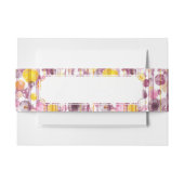 Spotgestreept wit patroon uitnodigingen wikkel (Voorkant Voorbeeld)