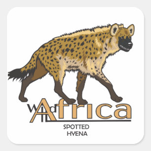 Spothyena. Wild Africa Vierkante Sticker