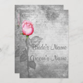 spotkleur roze roze bruiloft kaart (Voorkant / Achterkant)