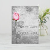 spotkleur roze roze bruiloft kaart (Staand voorkant)