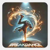 "Spotlight Groove" - Dancing in de kijker! Vierkante Sticker (Voorkant)