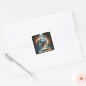 "Spotlight Groove" - Dancing in de kijker! Vierkante Sticker (Envelop)