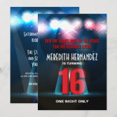 Spotlight Star Red Sweet 16 Kaart (Voorkant / Achterkant)