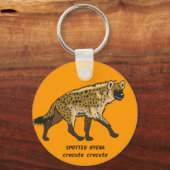 spotprent hyena sleutelhanger (Voorkant)