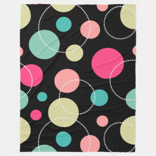 Spots and Circles 150816 Fleece Deken