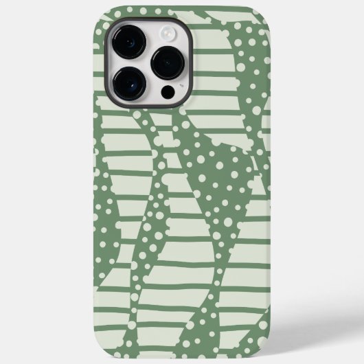 Spots and Stripes 2 - Green Case-Mate iPhone Case (Achterkant)