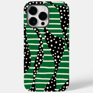 Spots and Stripes 2 - Green, Cream and Black Case-Mate iPhone 14 Pro Max Hoesje