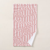 Spots and Stripes 2 - Roze en wit Bad Handdoek (Handdoek)