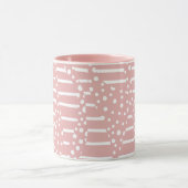 Spots and Stripes 2 - Roze en wit Mok (Midden)