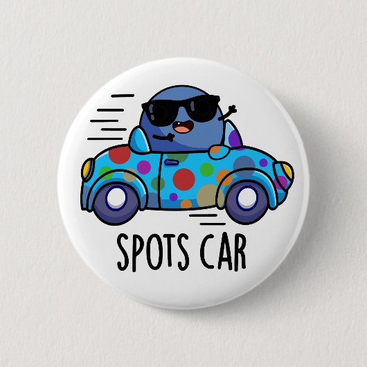 Spots Auto Grappig Sport Auto Pun Ronde Button 5,7 Cm (Voorkant)