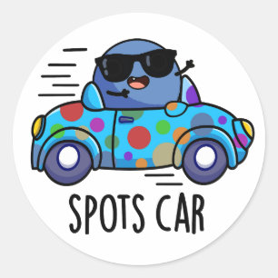 Spots Auto Grappig Sport Auto Pun Ronde Sticker