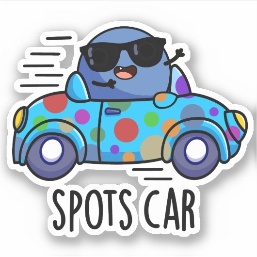 Spots Auto Grappig Sport Auto Pun Sticker (Voorkant)