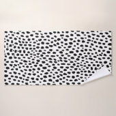 Spots dalmatiens (noir/blanc) (Serviette de bain)