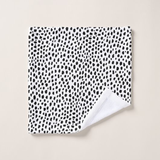 Spots dalmatiens (noir/blanc) (Gant de toilette)