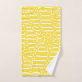 Spots et bandes 2 - Citron jaune et blanc (Serviette à main)