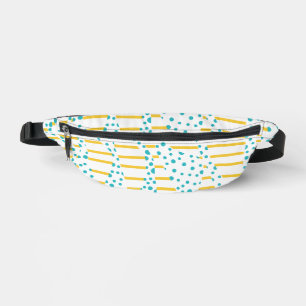 Spots et bandes 2 en Turquoise, Jaune et Blanc
