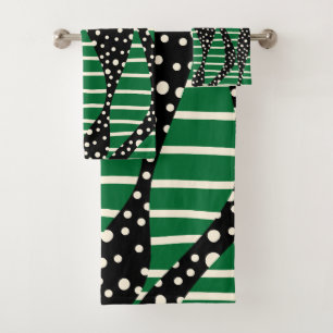 Spots et bandes 2 - Vert, Crème et Noir
