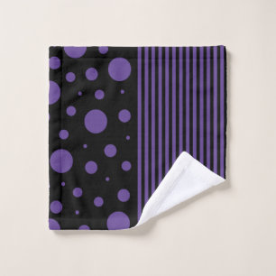 Spots et rayures en violet et noir