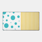 Spots et rayures - Turquoise et Jaune (Recto)