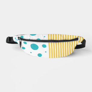 Spots et rayures - Turquoise et Jaune