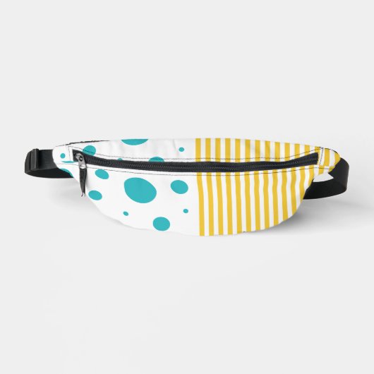 Spots et rayures - Turquoise et Jaune (Recto)
