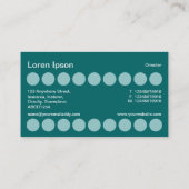 Spots - Lt Blue Green op Moss Green Visitekaartje (Achterkant)