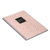 Spots roses et or | Carnet (Côté Droit)