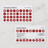 Spots - Ruby Red op White Visitekaartje (Voorkant / Achterkant)