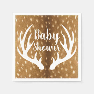 Spotte Deer Fur Fawn & White Antlers Servetten