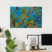 Spotted Blue Chrysocolla Jasper Poster (Thuiskantoor)