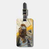 Spotted Dog op Car Ride Art Print Bagagelabel (Voorkant verticaal)