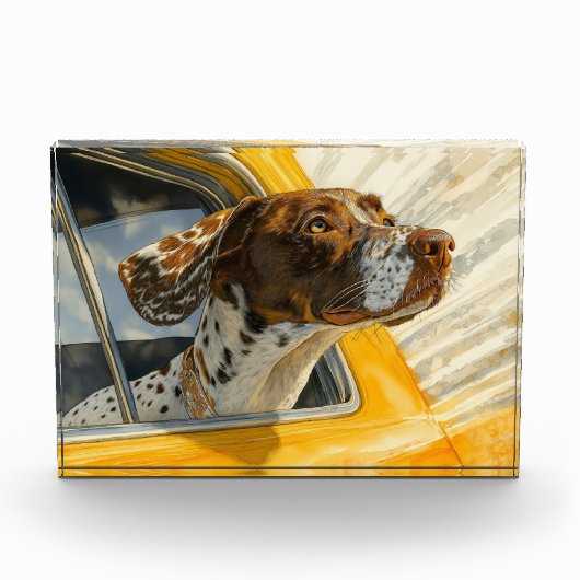 Spotted Dog op Car Ride Art Print Fotoblokken (Voorkant)