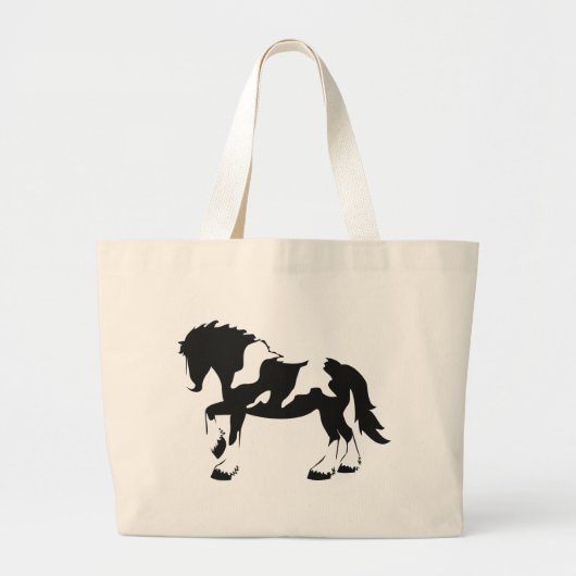 Spotted Draft Horse Grote Tote Bag (Voorkant)